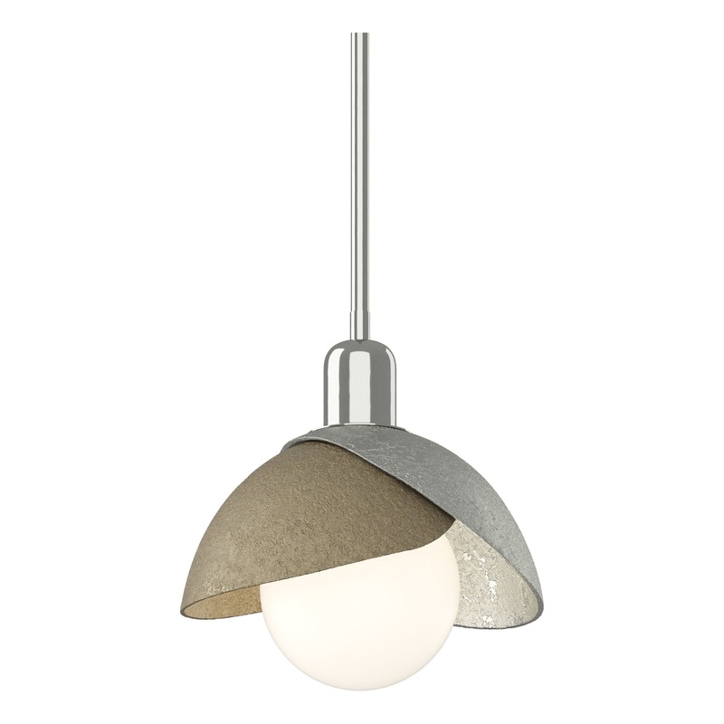 Brooklyn Double Shade Mini Pendant Sterling Soft Gold