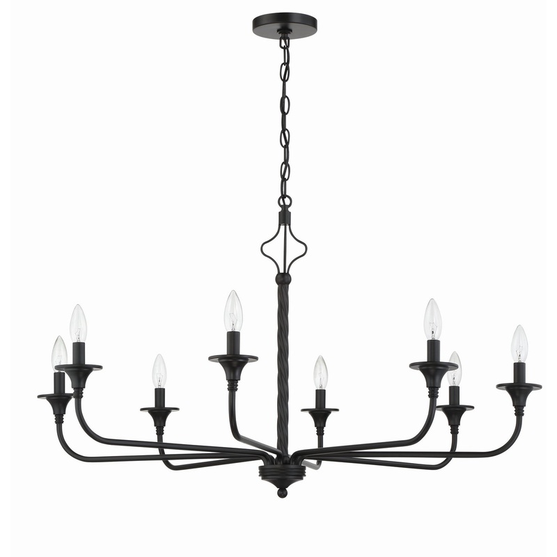 Craftmade 57028-FB Jolenne Eight Light Chandelier Flat Black