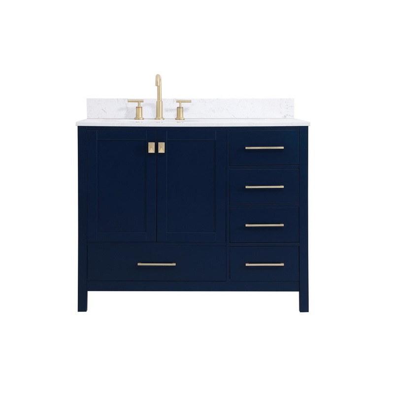 Elegant Lighting VF18842BL-BS Irene Bathroom Vanity Set Blue