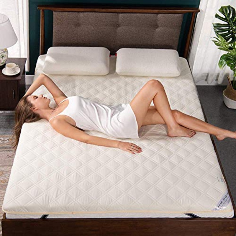 Floor Mattress Futon Mattress,Breathable Fold Futon,Thick Mattress,Double Japanese Sleeping Pad,Soft Futon Floor Mattress,Foldable Roll Up Floor Mattress/off/White / 80x190cm