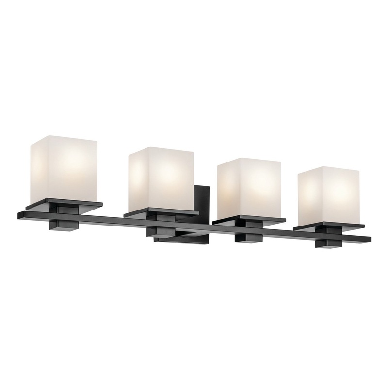 Four Light Bath from the Tully Collection in Black Finish by Kichler