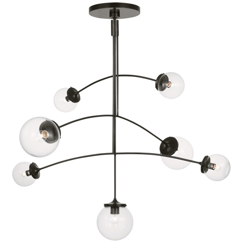 Four Light Chandelier from the Prescott Collection in Bronze Finish by Visual Comfort Signature