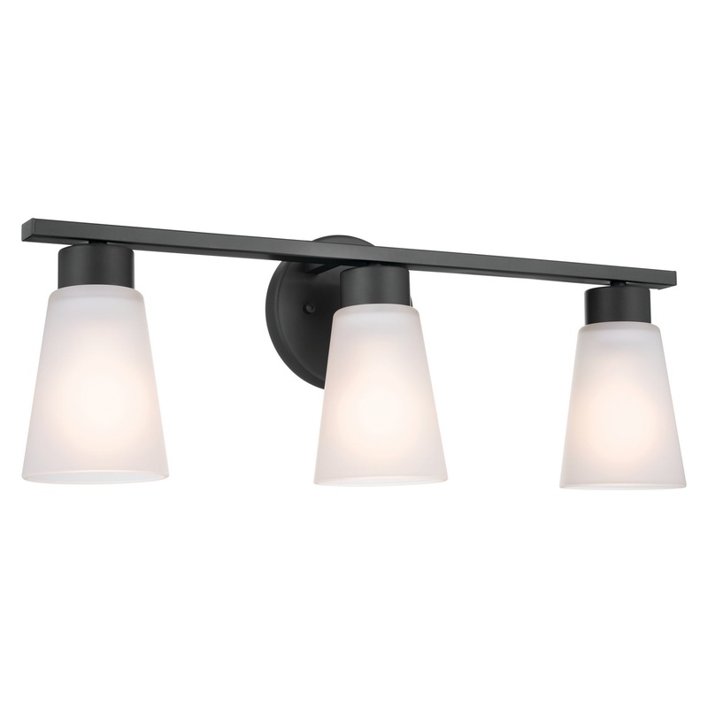 Kichler 55121BK Three Light Bath, Black