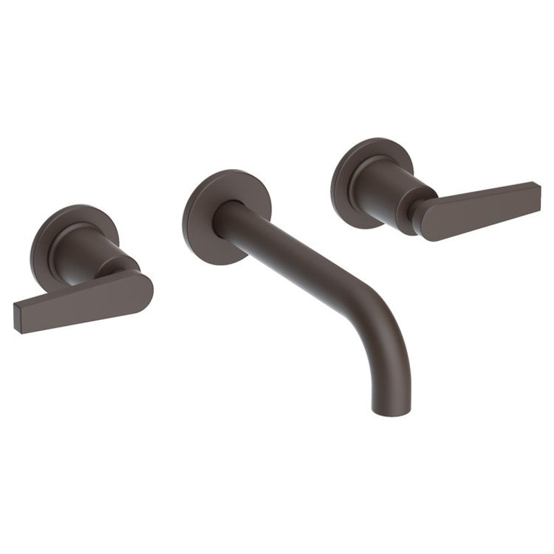 Lavatory Faucet Dorrance Wall Mount 8 Inch Spread 2 Lever ADA Watersense Oil Rubbed Bronze 1.2 Gallons Per Minute Brass Less Drain Spout Reach 7-1/9 Inch