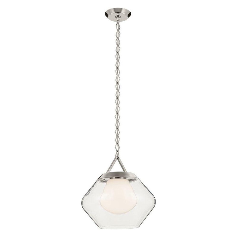 Nella 16″ 1-Light Pendant Polished Nickel