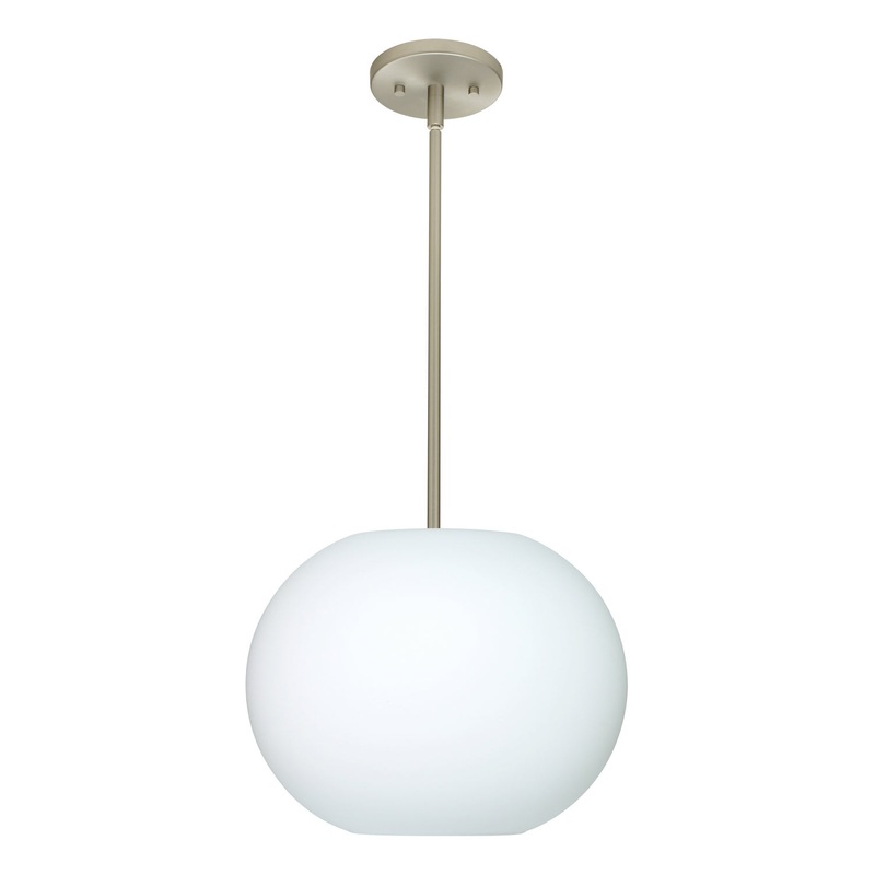 One Light Pendant from the Jordo Collection in Satin Nickel Finish by Besa