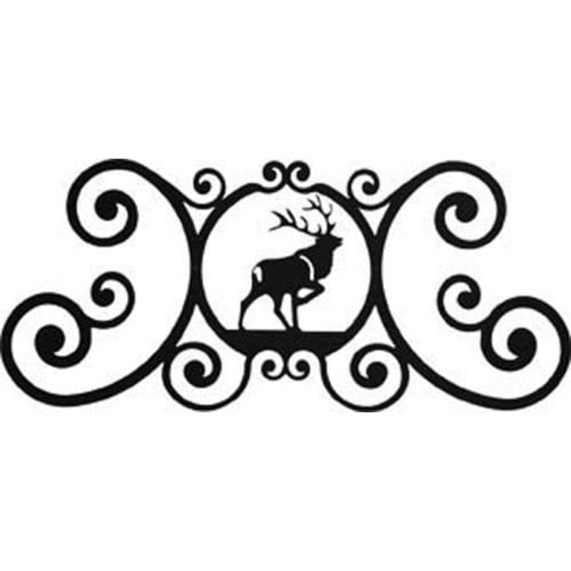 Village Wrought Iron HP-OD-201 Elk Over Door Plaque