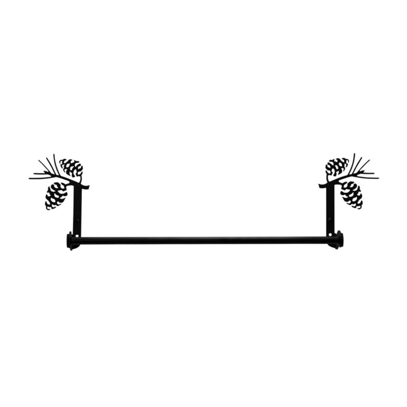 Village Wrought Iron TB-89-S Pinecone Towel Bar Small