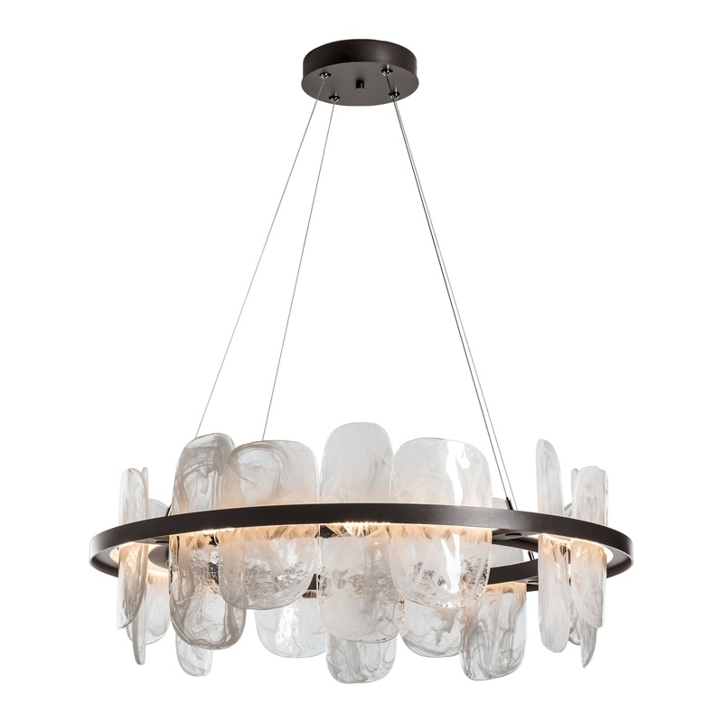 Vitre Circular LED Pendant Dark Smoke