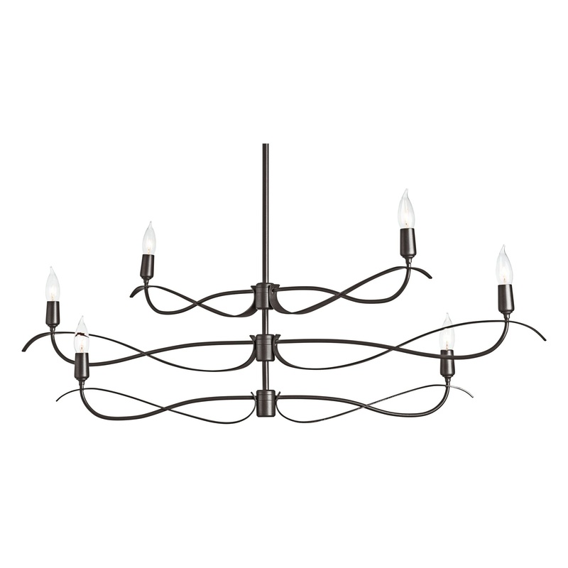 Willow 6-Light Small Chandelier Dark Smoke