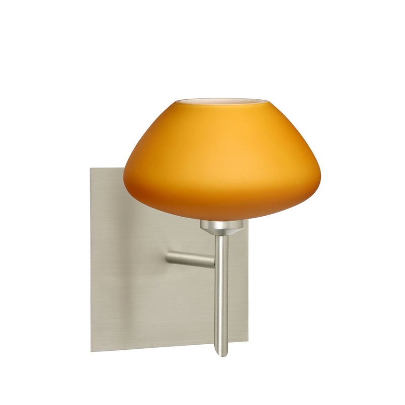 Besa 1SW-541080-SN-SQ Peri One Light Wall Sconce Satin Nickel