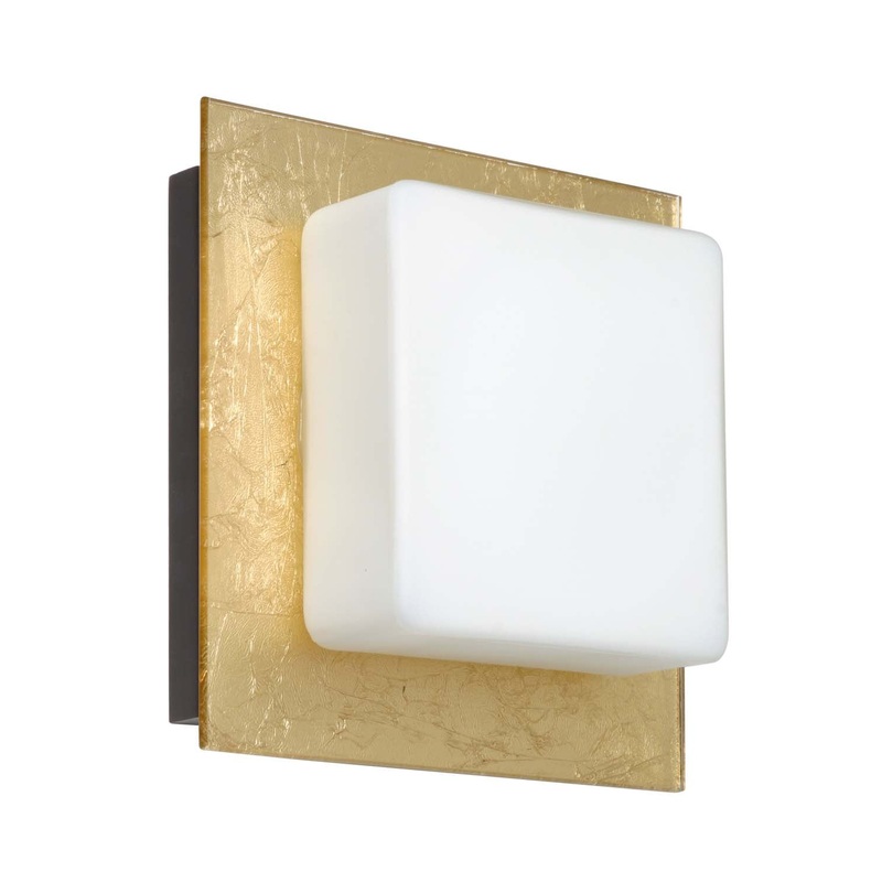 Besa 1WS-7735GF-BR Alex One Light Wall Sconce Bronze