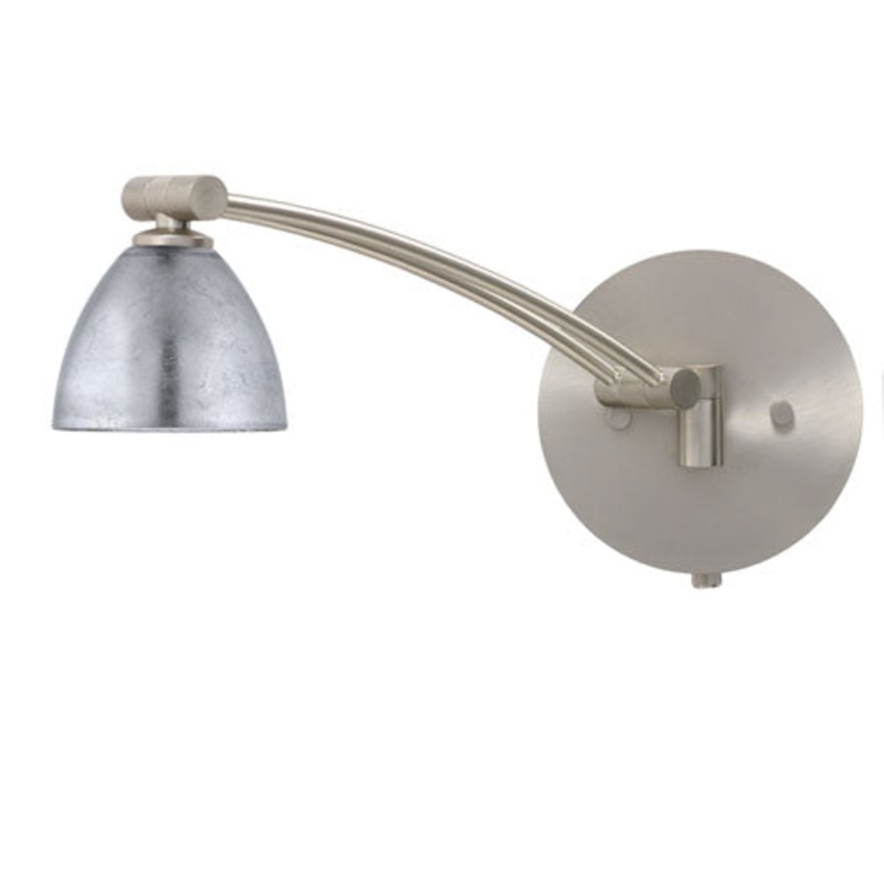 Besa 1WW-1758SF-SN Divi One Light Swing Arm Wall Sconce Satin Nickel (Discontinued)