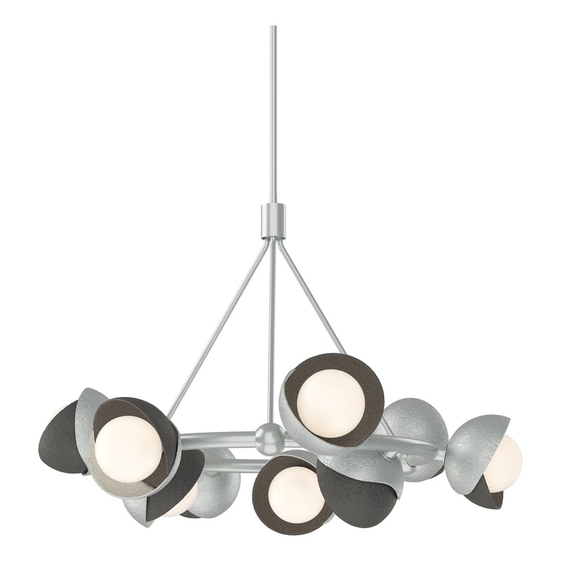 Brooklyn 9-Light Double Shade Ring Pendant Vintage Platinum Natural Iron