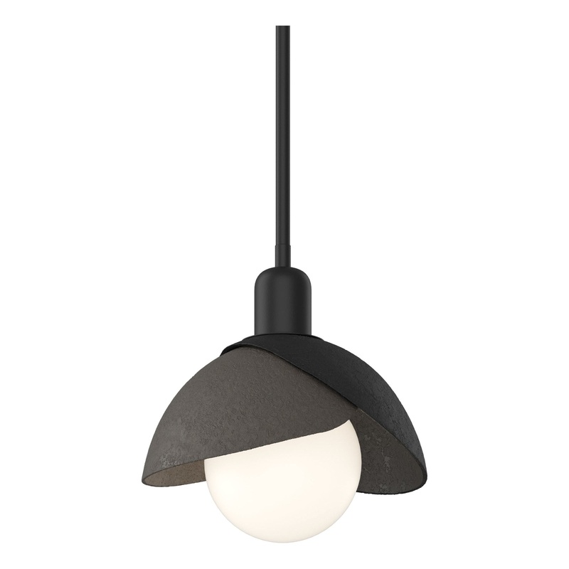 Brooklyn Double Shade Mini Pendant Black Dark Smoke
