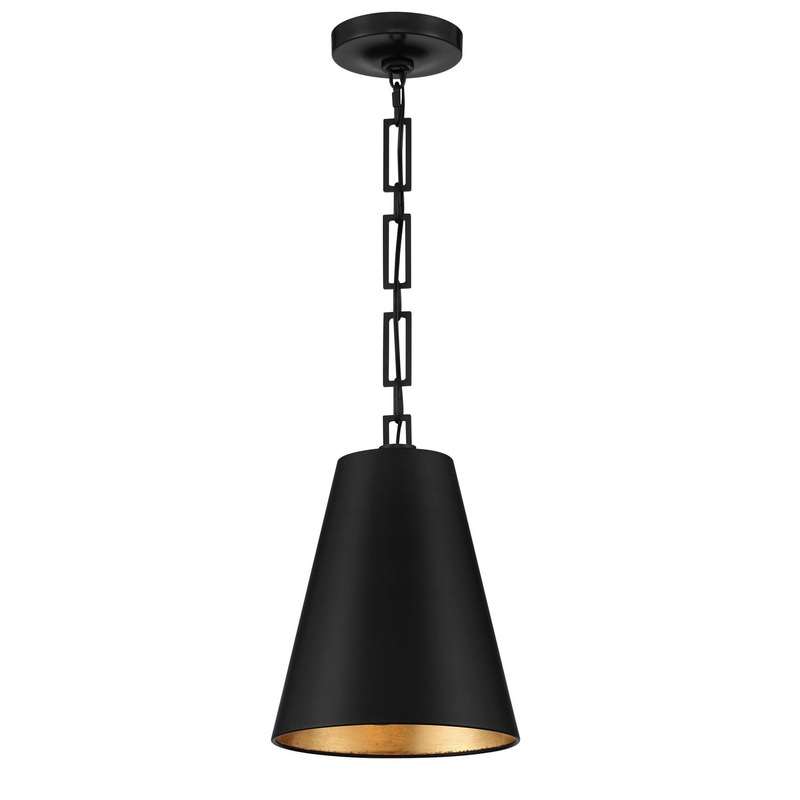 Crystorama 8685-MK-GA Alston Two Light Chandelier Matte Black / Antique Gold