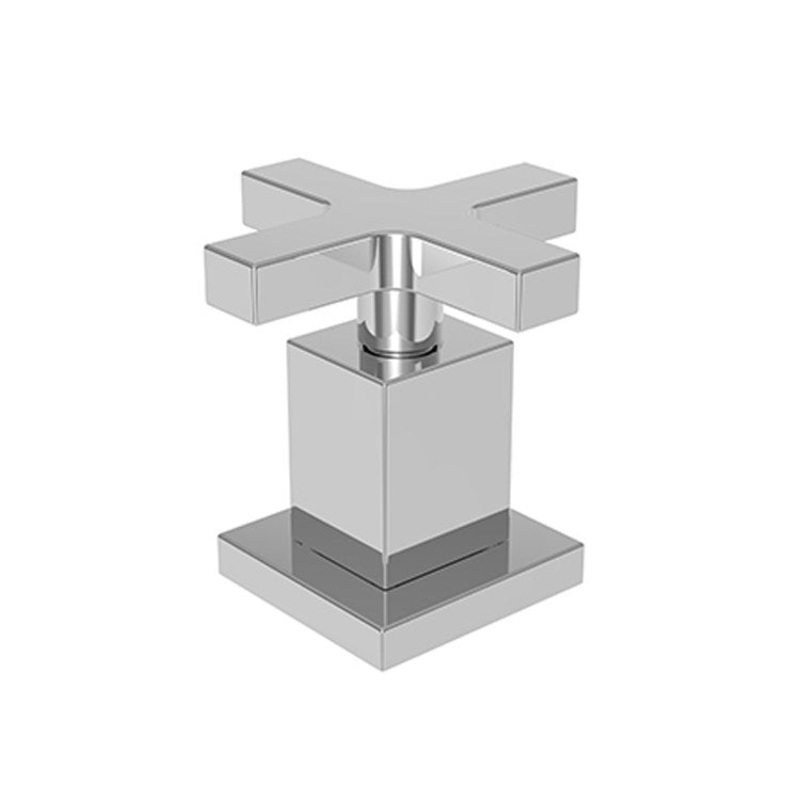 Diverter Handle Secant Brass Flow Control Cross Midnight Chrome Square Escutcheon
