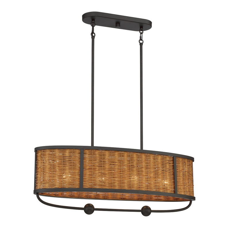 Four Light Chandelier from the Comparelli Collection in Dark Bronze Finish by Eurofase