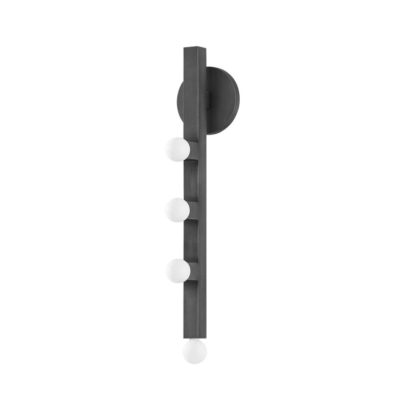 Four Light Wall Sconce from the Sutter Collection in Graphite Finish by Mitzi