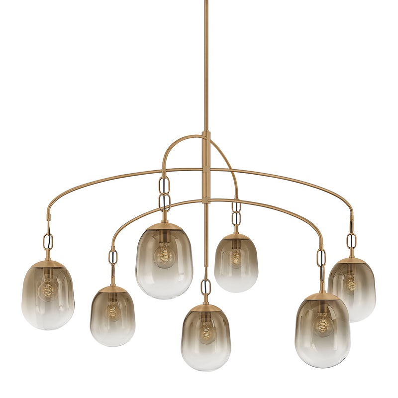 Harvey Chandelier Patina Brass