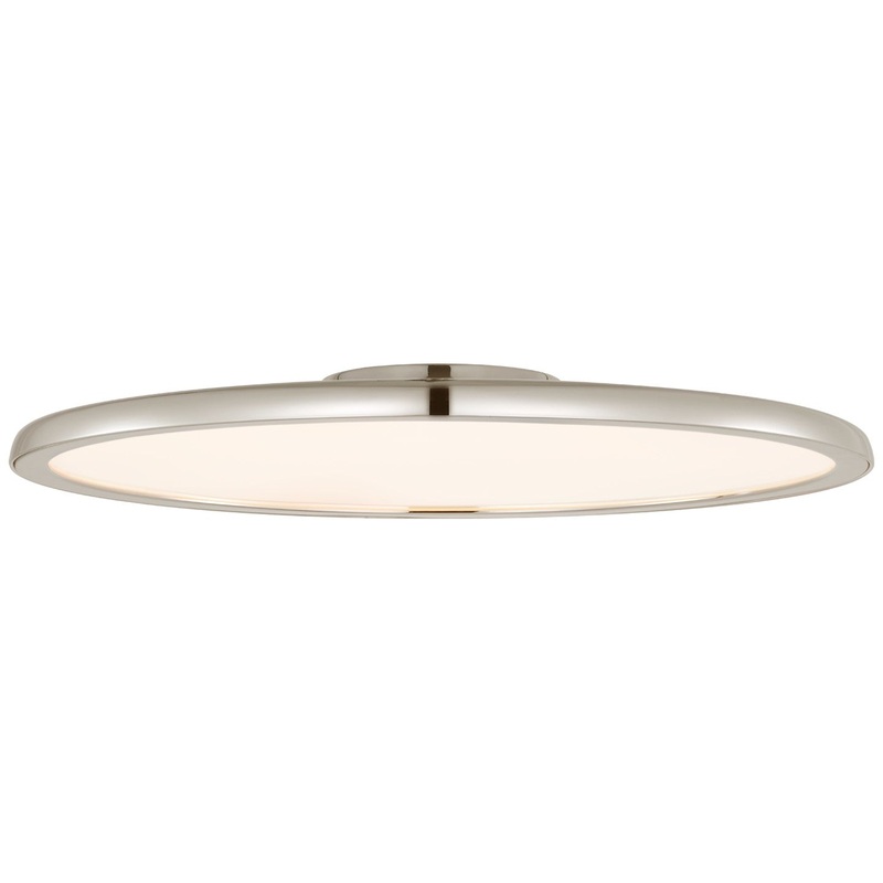 LED Flush Mount from the Dot Collection in Polished Nickel Finish by Visual Comfort Signature