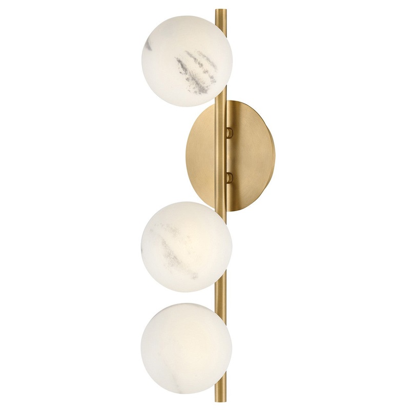 LED Wall Sconce from the Selene Collection in Lacquered Brass Finish by Fredrick Ramond