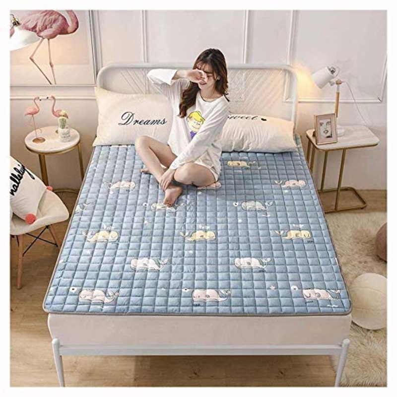 Materasso Pieghevole in Peluche Spesso in Velluto Tatami, Materasso Futon Per Campeggio Domestico Tappetino Tatami Yoga, Cuscino Futon Giapponese Traspirante Adatto Alla Pelle,D-150 * 200cm