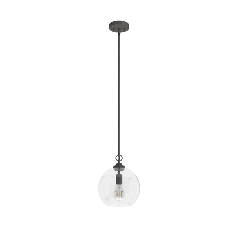 One Light Pendant from the High Oaks Collection in Noble Bronze Finish by Hunter