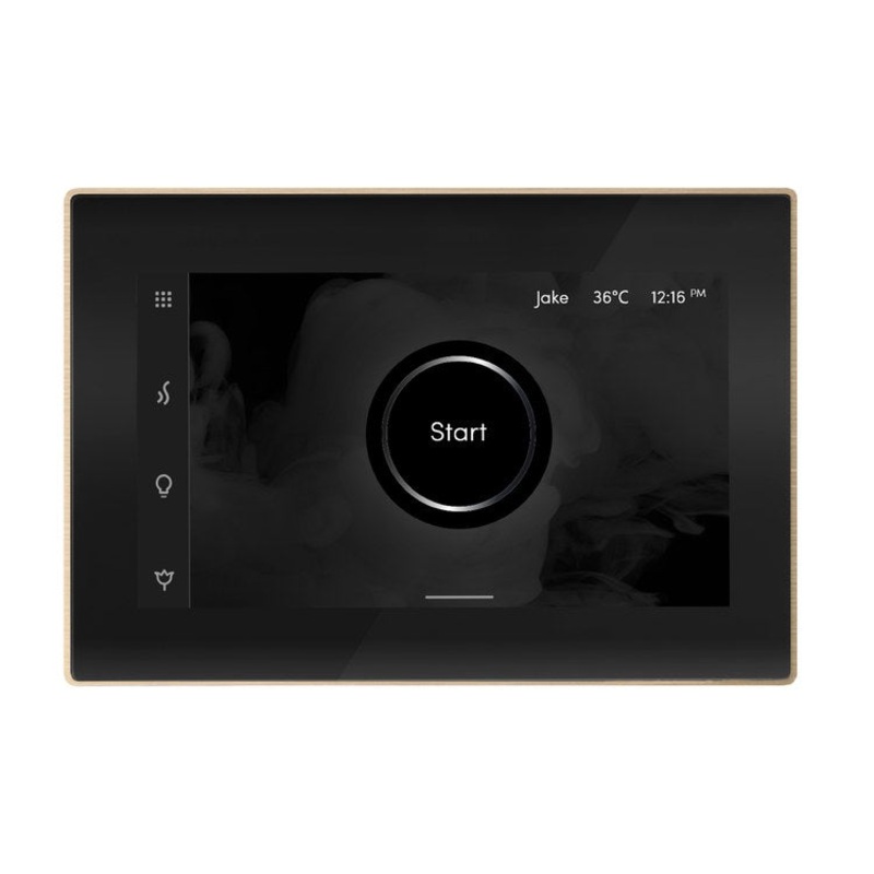 Steam Kit iSteamX Black/Brushed Bronze Shower Control with Steamhead for MS90 to MSSUPER3