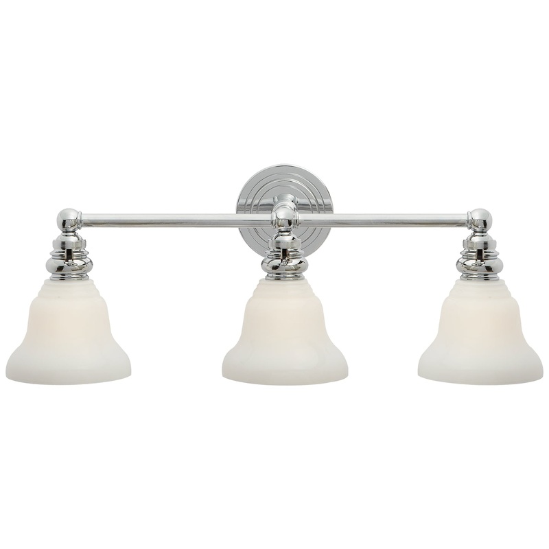Three Light Wall Sconce from the Boston Collection in Chrome Finish by Visual Comfort Signature