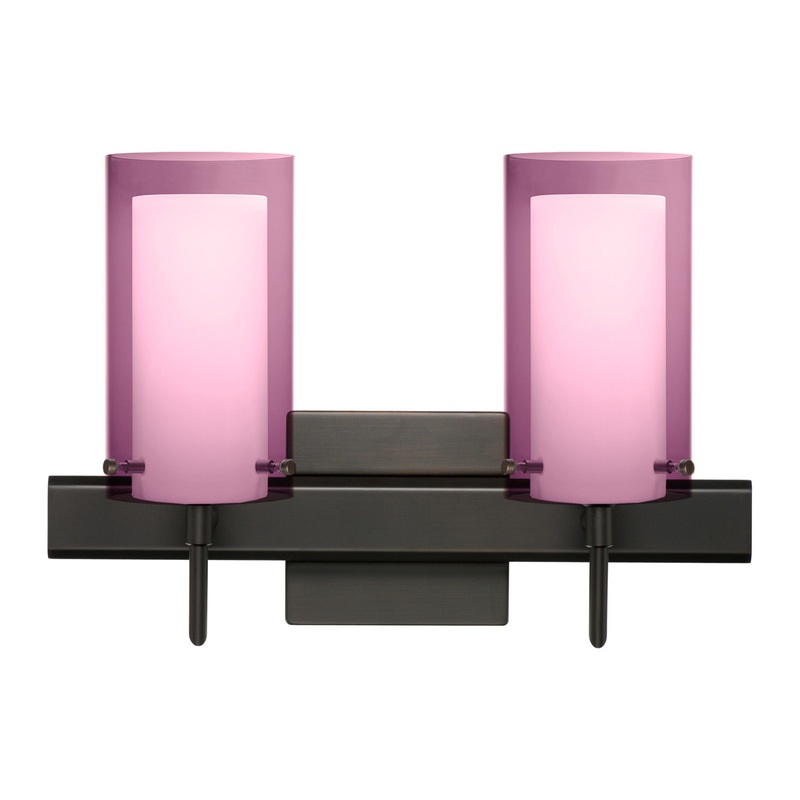 Two Light Wall Sconce from the Pahu Collection in Bronze Finish by Besa