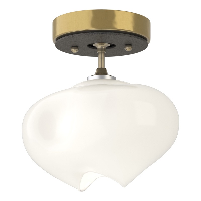 Ume 1-Light Semi-Flush Modern Brass Natural Iron