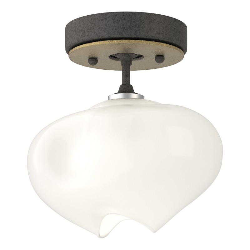 Ume 1-Light Semi-Flush Natural Iron Modern Brass