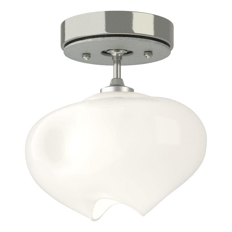 Ume 1-Light Semi-Flush Sterling Vintage Platinum