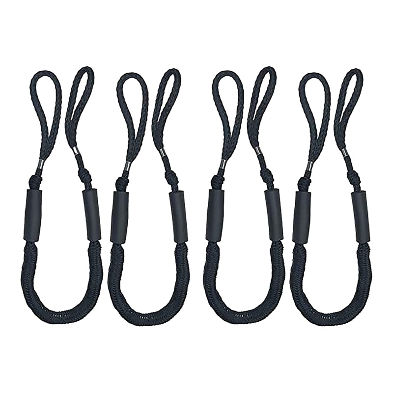 4 Pack Marine Bungee Dock Line Boat Mooring Rope Anchor Cord Stretch