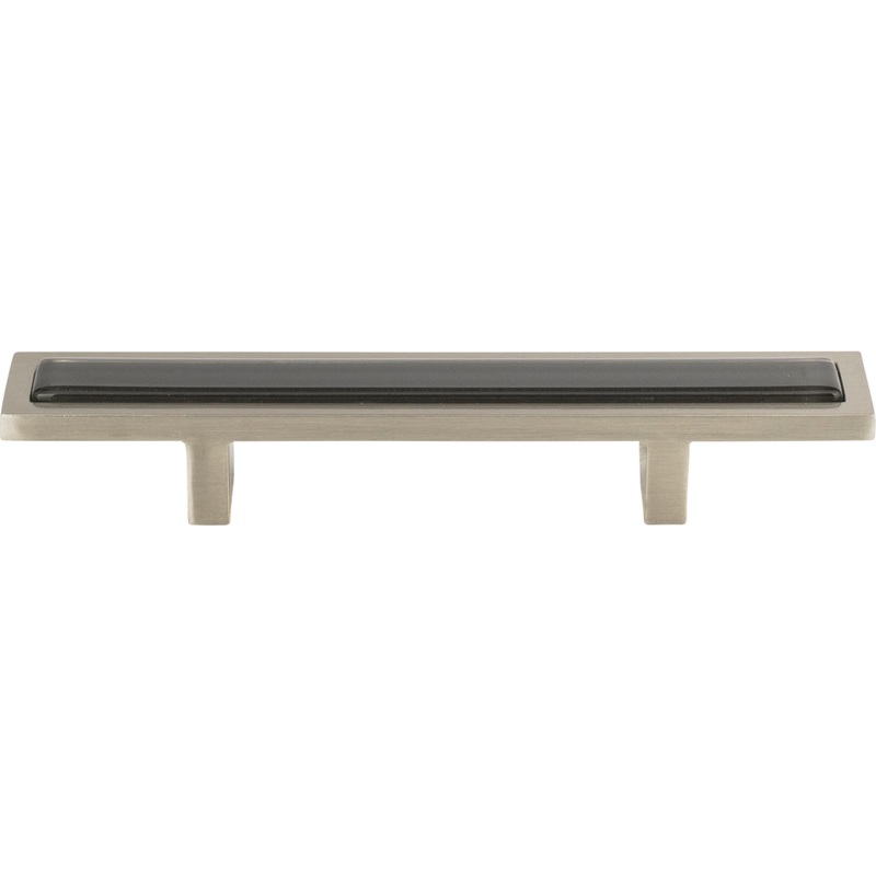 Atlas Homewares Spa Black Pull 3 Inch (c-c) Brushed Nickel