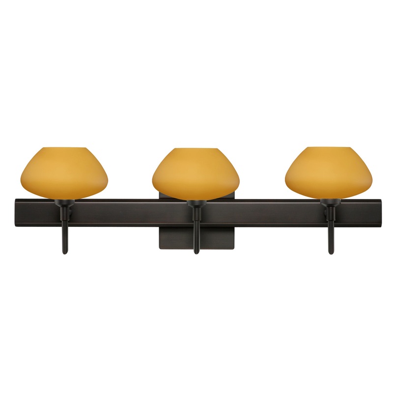 Besa 3SW-541080-BR-SQ Peri Three Light Wall Sconce Bronze