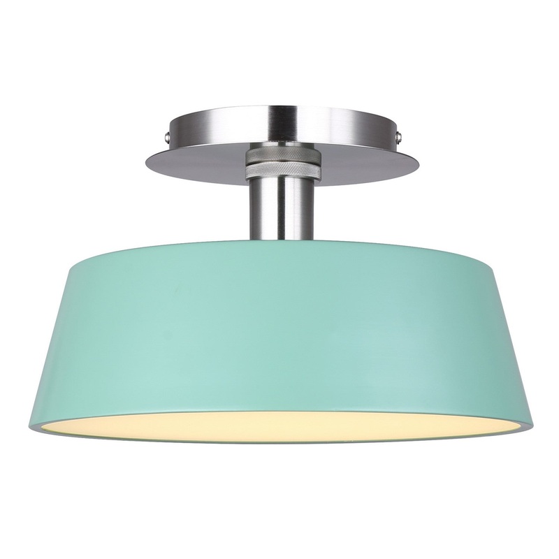 Canarm LFM263A13GRN Jessa LED Flush Mount Teal