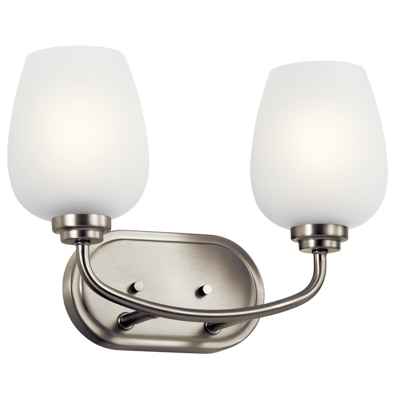 Kichler 45128NI Two Light Bath, Brushed Nickel