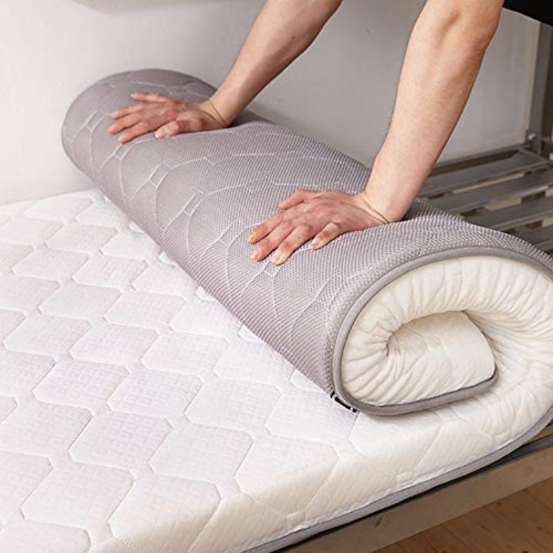 Sleeping Tatami – Materassino traspirante Futon spesso giapponese addensare tenere al caldo Tatami pieghevole per studenti, dormitorio, bianco, regina