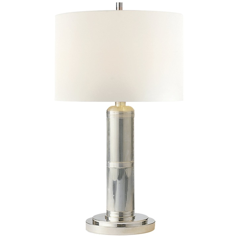 Two Light Table Lamp from the Longacre Collection in Polished Nickel Finish by Visual Comfort Signature