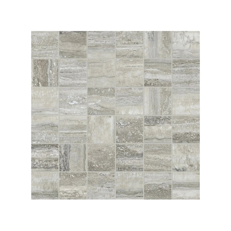 2″ x 2″ La Marca Traventino Honed & Rectified 36 Piece Mosaics. 1 Sheet = .96 Sf. (68-474) Travertino Instrata 2″ x