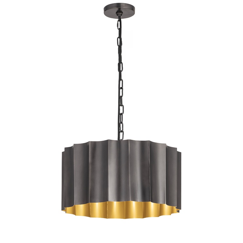 Allegra Large 1-Light Pendant Gunmetal / Gold
