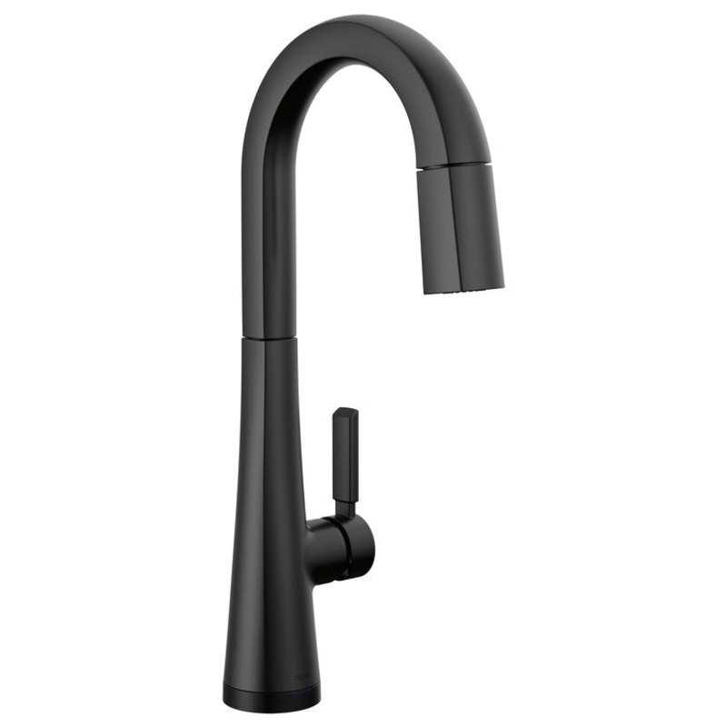 Bar Faucet Monrovia Prep 1 Lever ADA CALGreen Matte Black Touch2O with Touchless/MagnaTite Docking/VoiceIQ Compatible 1.8 Gallons per Minute