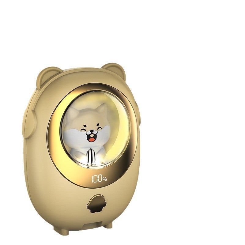 Beige Cute Pet Rechargeable Hand Warmer – Portable USB Electric Pocket Heater
