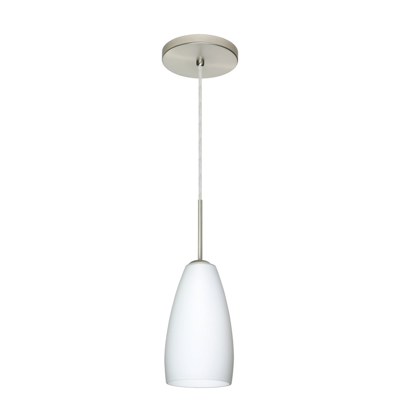 Besa 1BT-150907-MED-SN Chrissy One Light Pendant Satin Nickel