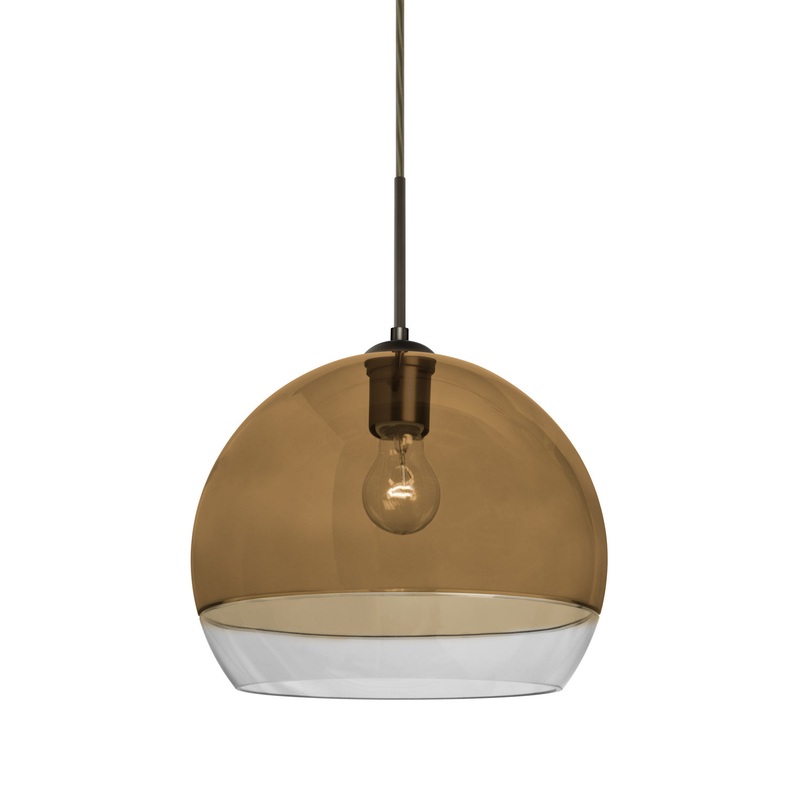Besa J-ALLY12AM-BR Ally One Light Pendant Bronze