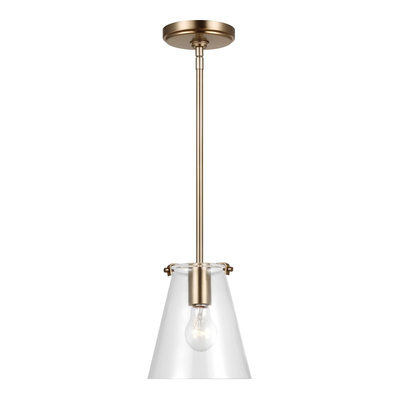 Blaine One Light Pendant Satin Brass
