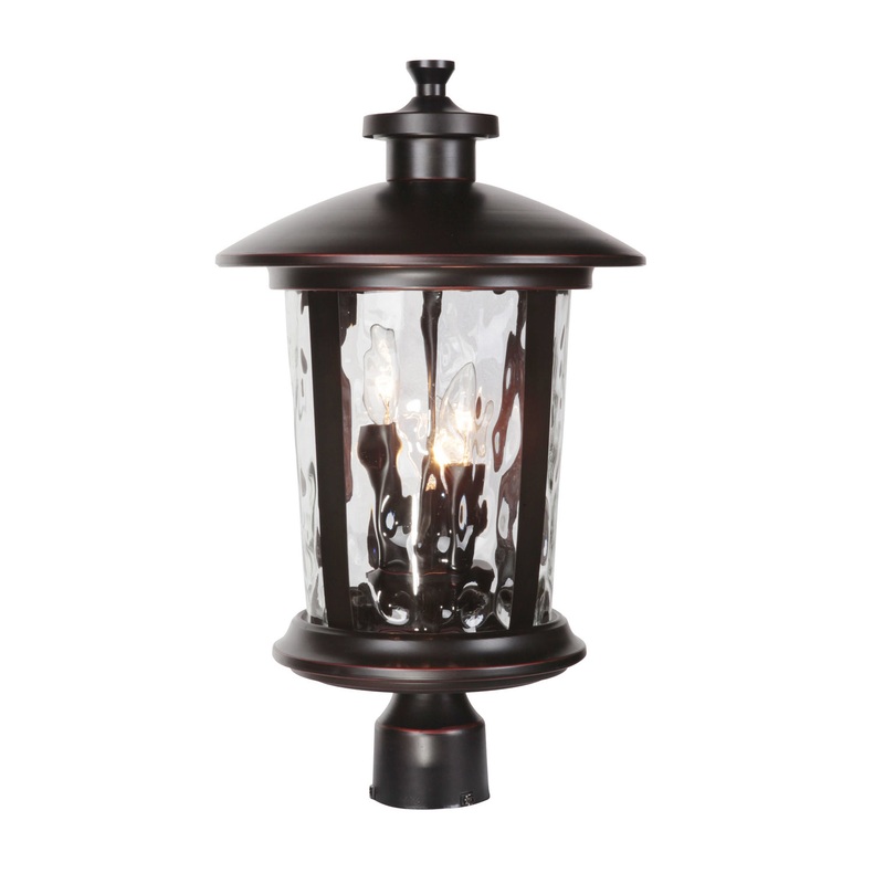 Craftmade Z7125-OBG Summerhays Three Light Post Mount Oiled Bronze Gilded (Discontinued)
