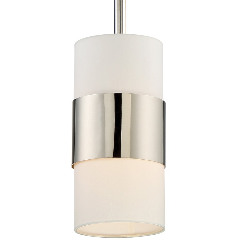 Crystorama 290-PN Grayson One Light Pendant Polished Nickel